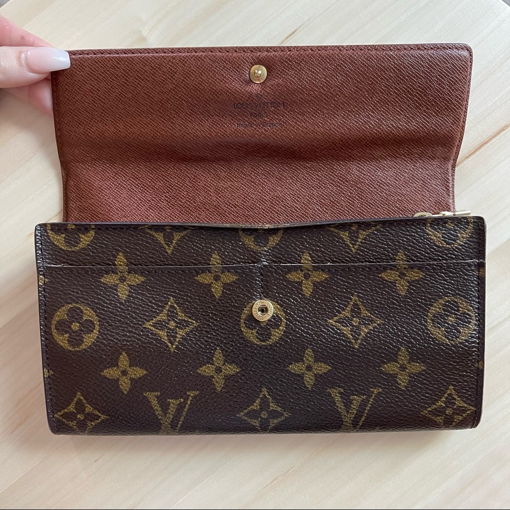 Louis Vuitton Monogram Canvas Portefeiulle Sarah Long Bifold Wallet - Picture 3 of 17